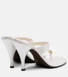 Herbert Levine Kiss And Tell embellished satin thong sandals