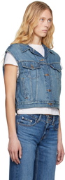 Levi's Blue Shrunken '90s Linen+ Lightweight Denim Vest