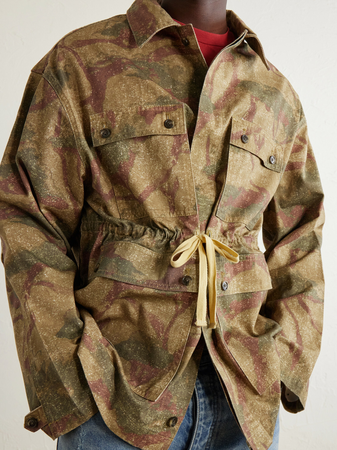 MANAAKI - Niha Camouflage-Print Denim Jacket - Green