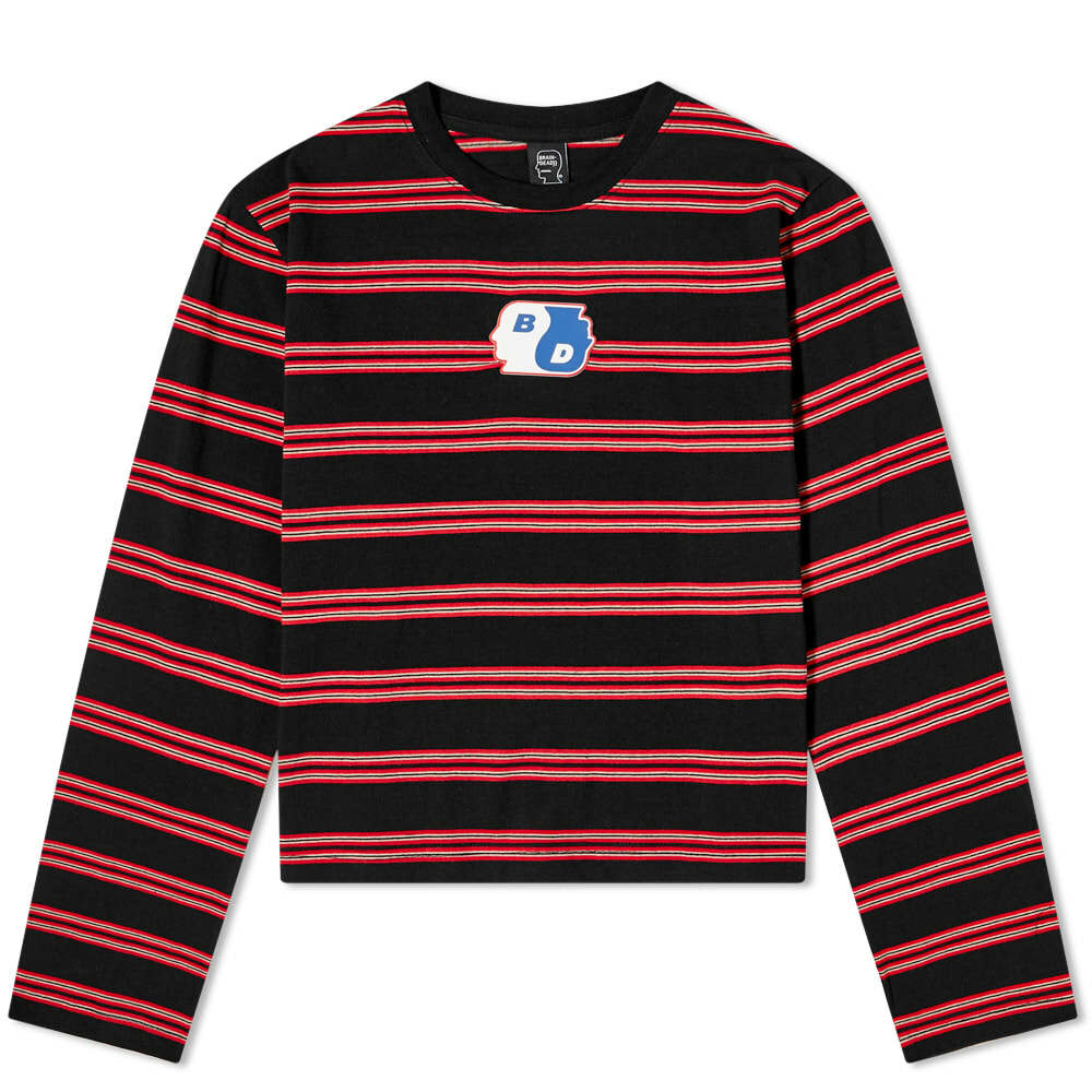 Brain Dead Women's Yin Yang Stripe Long Sleeve T-Shirt in Black