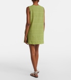 Asceno Derya checked cotton minidress