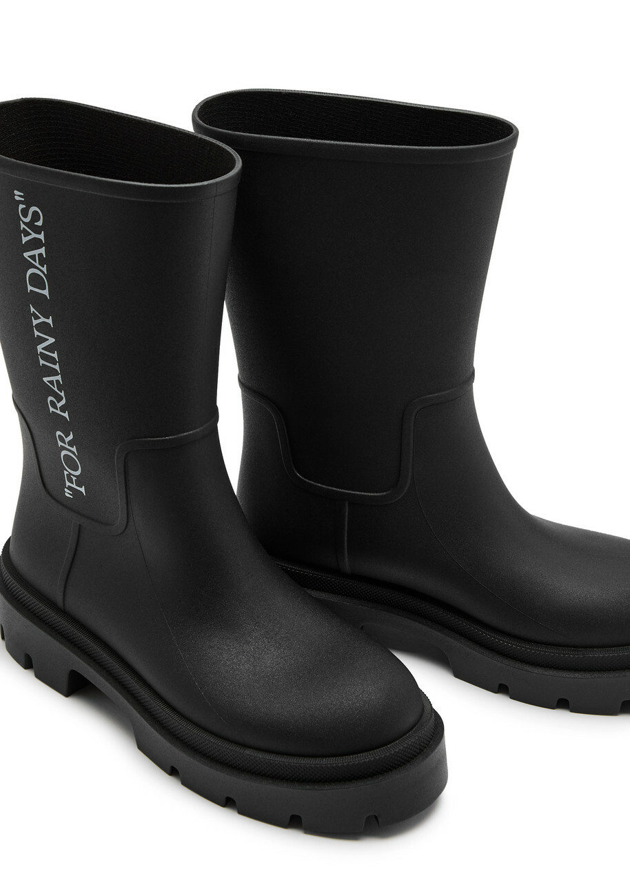 Off-white Reboot Printed Pvc Mid-calf Boots Black