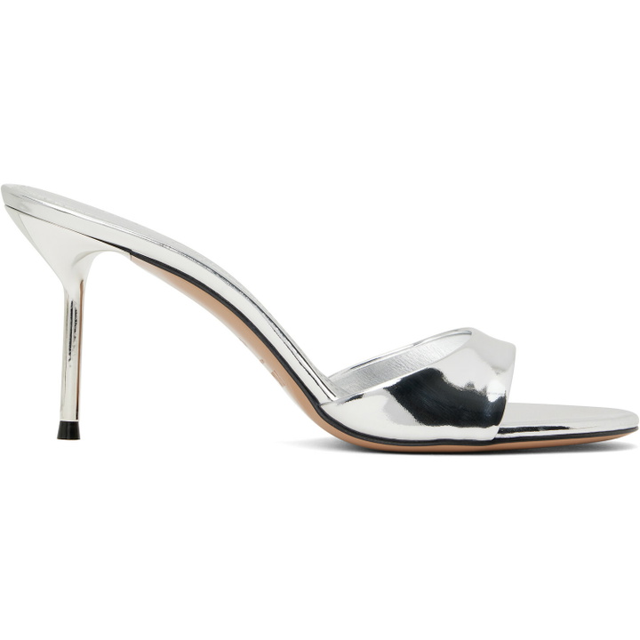 Photo: Paris Texas Silver Lidia 70 Mule Heeled Sandals