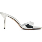 Paris Texas Silver Lidia 70 Mule Heeled Sandals