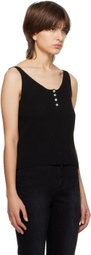 Dunst Black Buttoned Tank Top