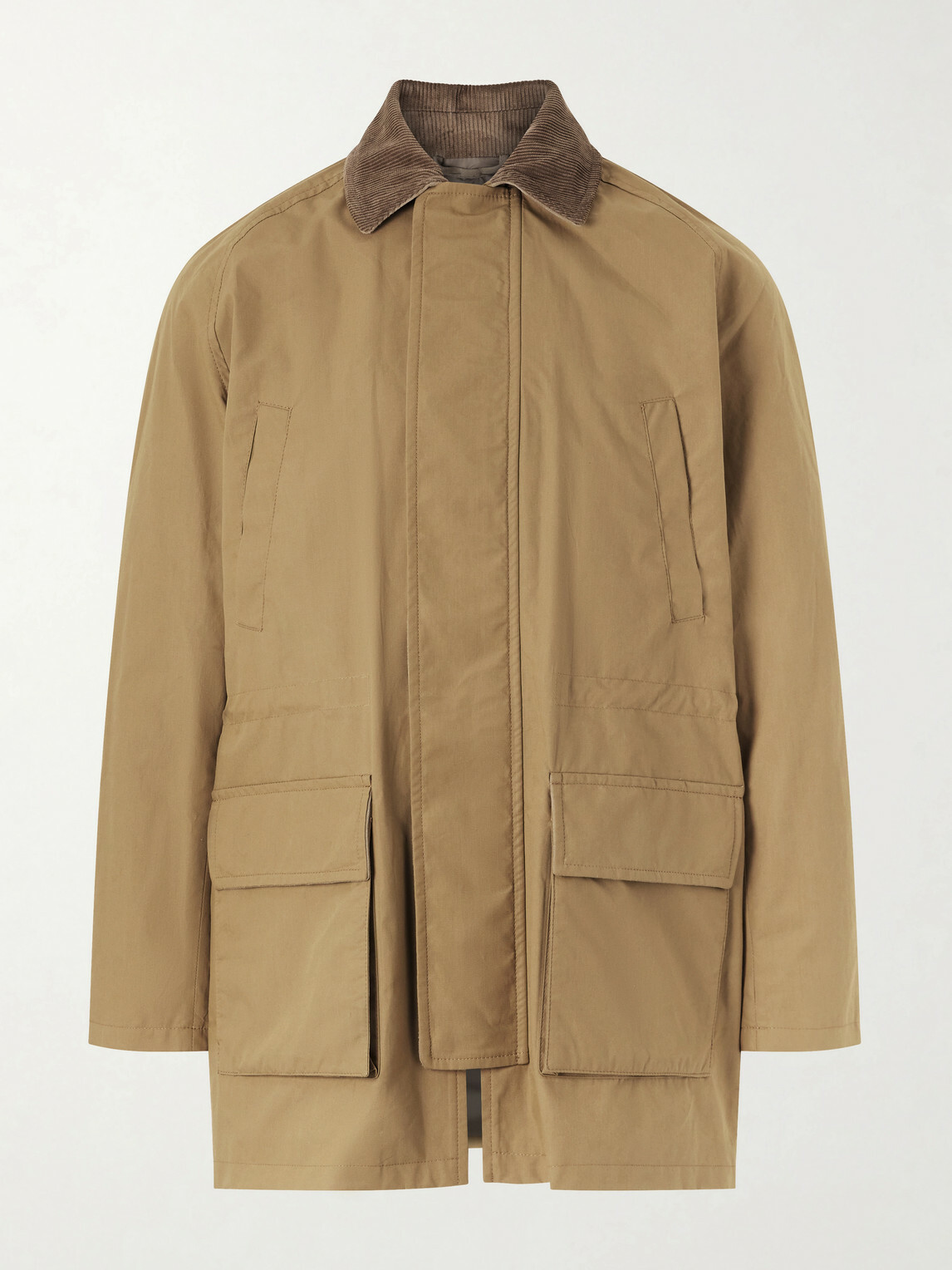 J. Mueser - Game Corduroy-Trimmed Cotton Jacket - Brown