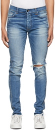 AMIRI Blue Faded Crystal Jeans