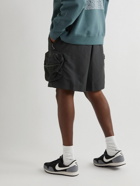Nike - ACG Snowgrass Wide-Leg Belted Nylon Cargo Shorts - Gray