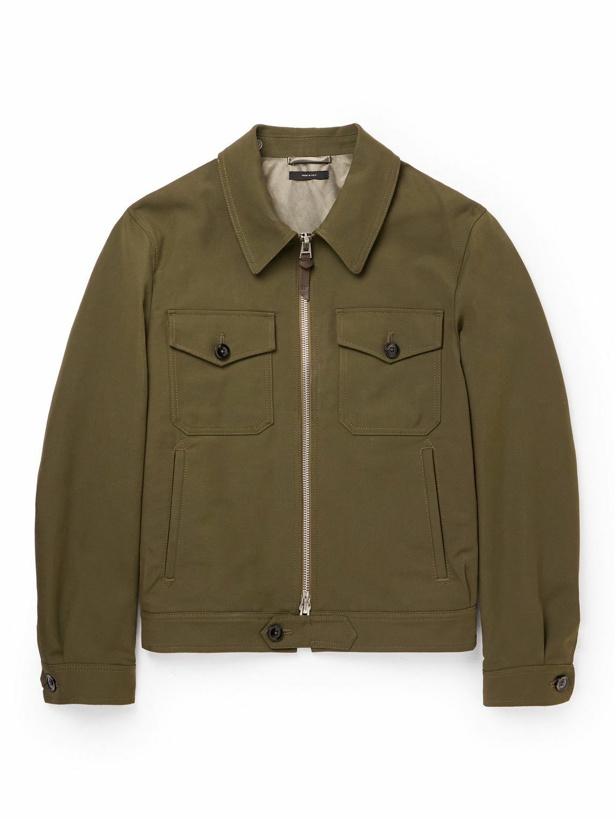 Photo: TOM FORD - Cotton-Canvas Trucker Jacket - Green