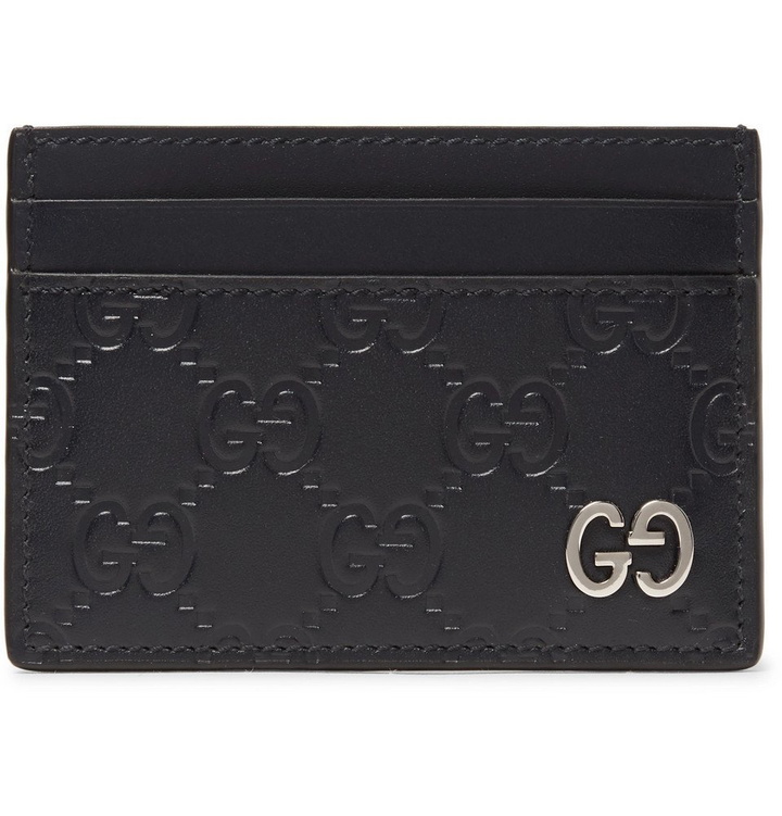 Photo: Gucci - Embossed Leather Cardholder - Black