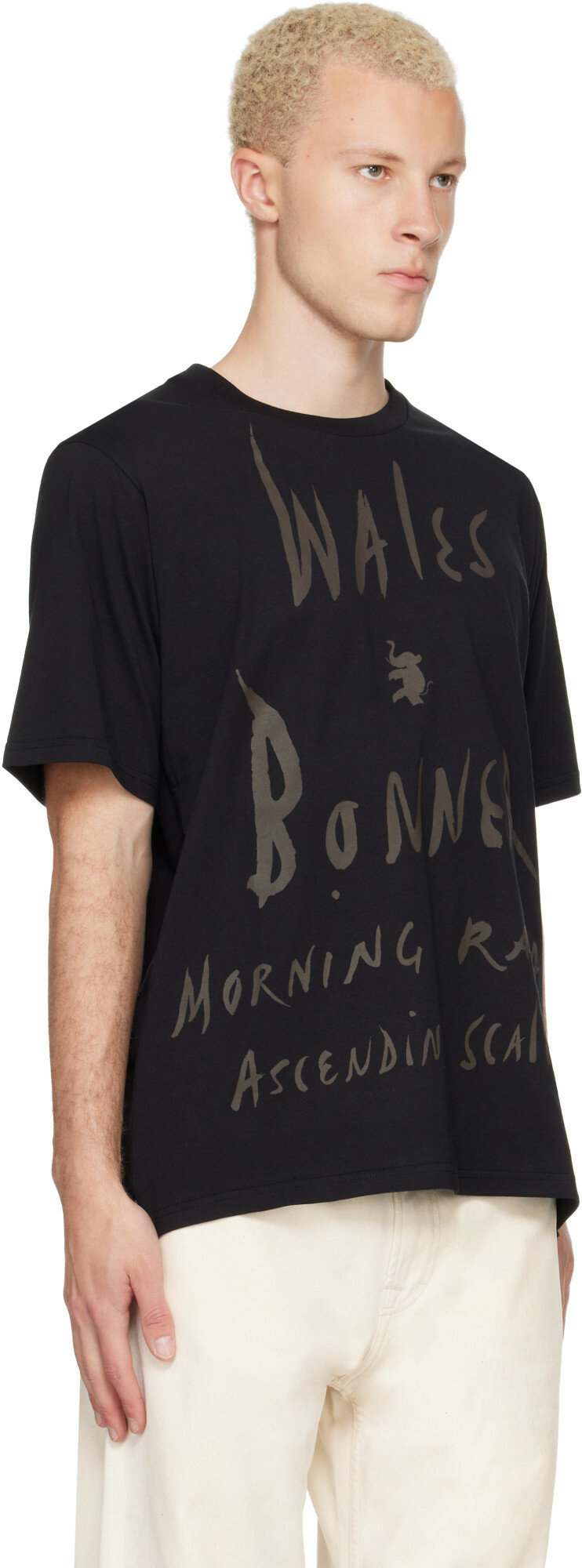 Wales Bonner Black 'Raga' T-shirt