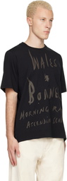 Wales Bonner Black 'Raga' T-shirt