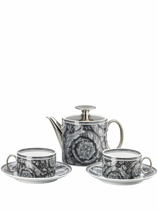 Photo: Versace Black Barocco Haze Porcelain Tea Set