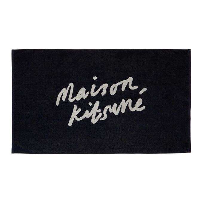 Photo: Maison Kitsune Navy Parisienne Beach Towel