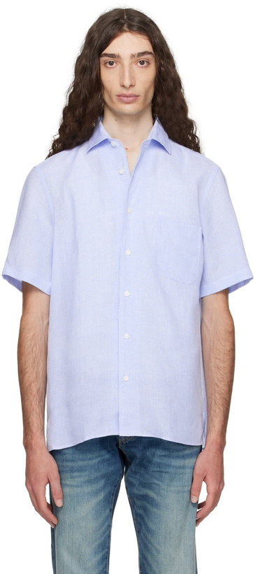 Photo: BOSS Blue BECKHAM Edition Regular-Fit Linen Shirt