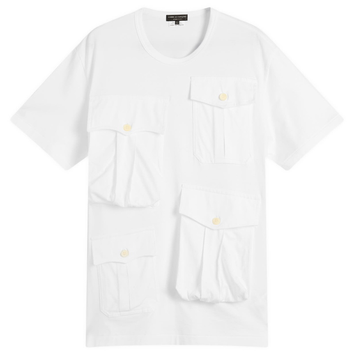 Photo: Comme des Garçons Homme Plus Men's Multi Pocket T-Shirt in White