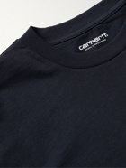 CARHARTT WIP - Logo-Appliquéd Cotton-Jersey T-Shirt - Blue - S