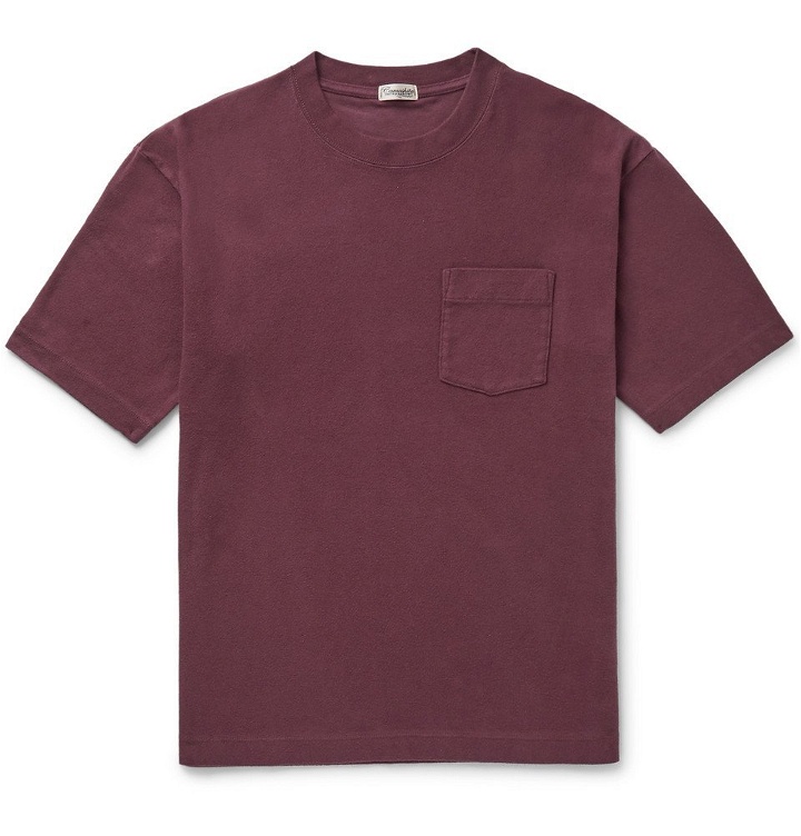 Photo: Camoshita - Brushed-Cotton T-Shirt - Men - Burgundy