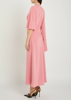 Joseph Joya Draped Satin-twill Maxi Dress Light Pink