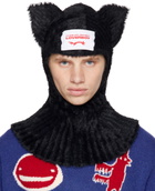 Charles Jeffrey LOVERBOY Black Fluffy Ears Balaclava