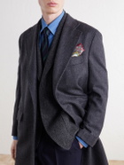 Rubinacci - Herringbone Virgin Wool Coat - Gray