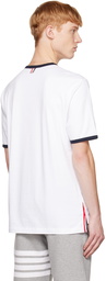 Thom Browne White Ringer T-Shirt