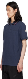 Moncler Navy Embossed Polo