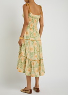 Free People Adriel Floral-print Cotton Midi Dress Ivory