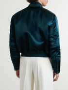 TOM FORD - Satin Bomber Jacket - Green