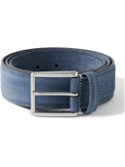 Anderson's - 4cm Nubuck Belt - Blue