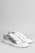Common Projects Achilles Shiny Sneakers In Silver Leather
