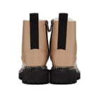Balmain Taupe Fur Army Boots