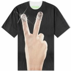 JW Anderson Women's x Michael Clark Peace T-Shirt in Black