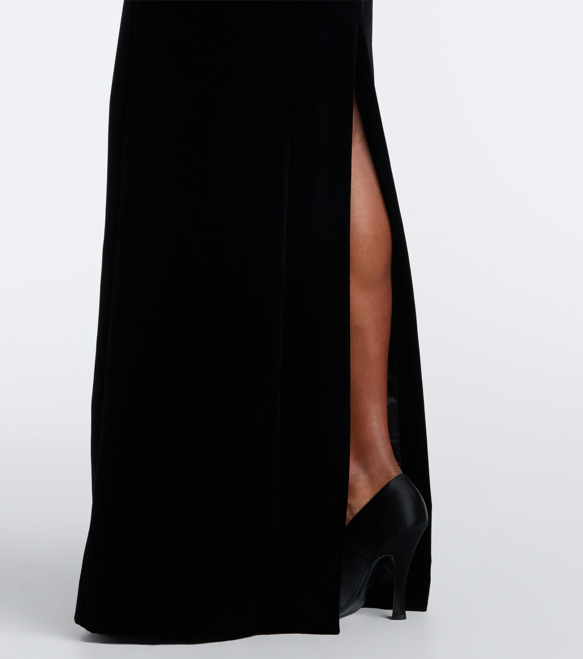 Mugler Velvet bustier gown