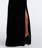 Mugler Velvet bustier gown