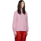 Tibi Pink Alpaca Cozette Easy Sweater