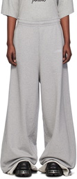 VETEMENTS Gray Rolled Cuff Lounge Pants