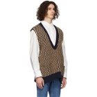 Maison Kitsune Multicolor Jacquard Pullover Sweater Vest