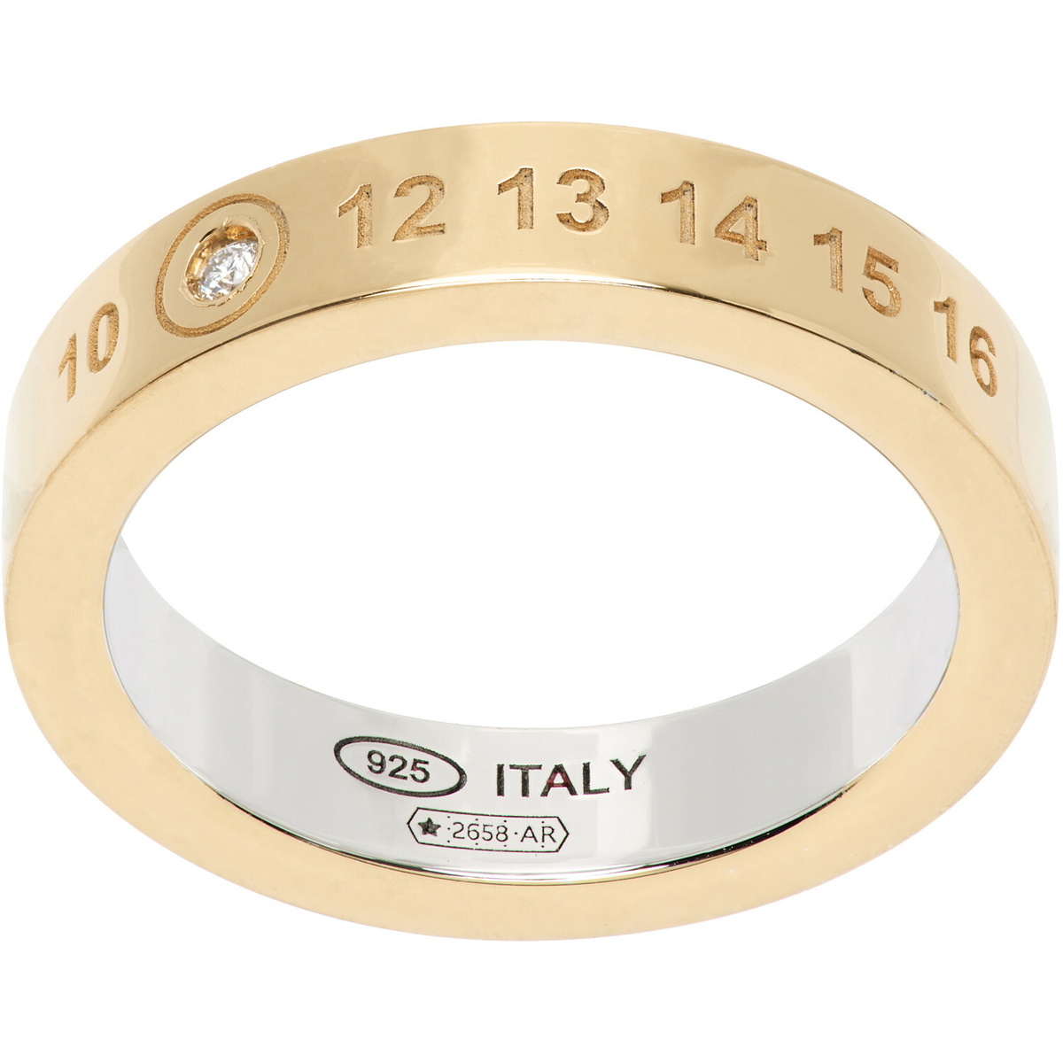 Maison Margiela Silver Slim Numbers Ring Maison Margiela