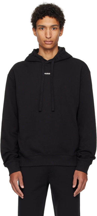 Photo: Hugo Black Cotton-Terry Relaxed-Fit Hoodie