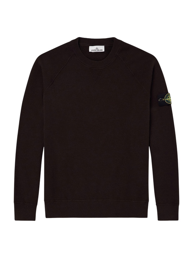 Photo: Stone Island - Virgin Wool-Blend Sweatshirt - Brown
