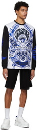 Versace White & Black Medusa Music Long Sleeve T-Shirt