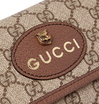 Gucci - Ophedia Leather-Trimmed Monogrammed Coated-Canvas Belt Bag - Brown