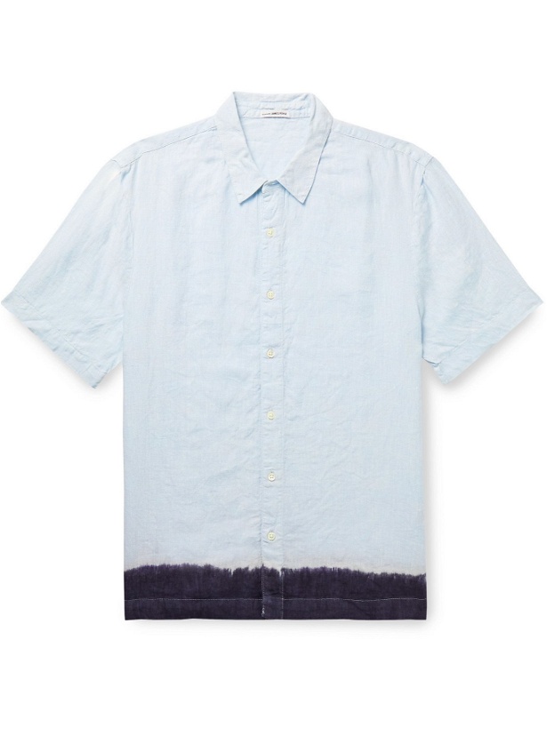 Photo: JAMES PERSE - Dip-Dyed Slub Linen Shirt - Blue - 2