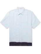 JAMES PERSE - Dip-Dyed Slub Linen Shirt - Blue - 2