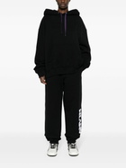 Lanvin Black Logo-Embroidered Cotton Track Pants