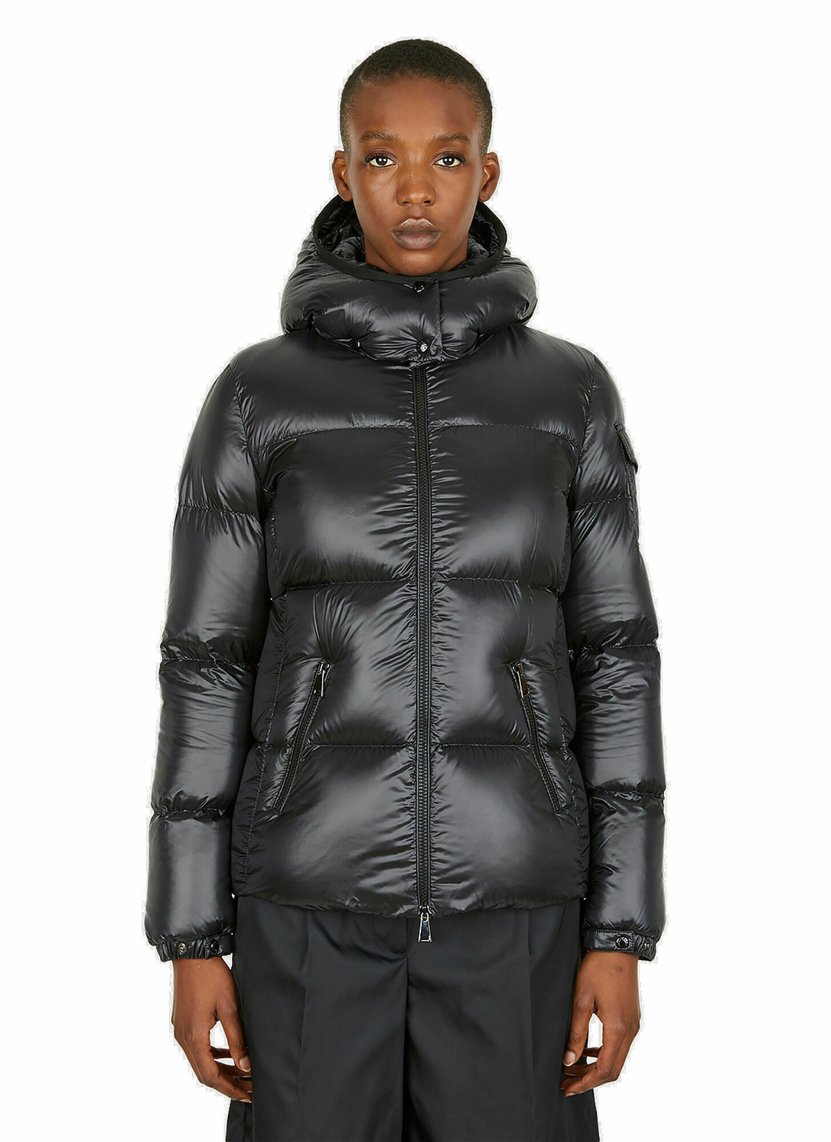 Fourmine Hooded Puffer Jacket in Black Moncler