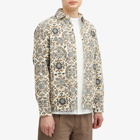 Wax London Men's Whiting Mosaic Quilt Overshirt in Beige