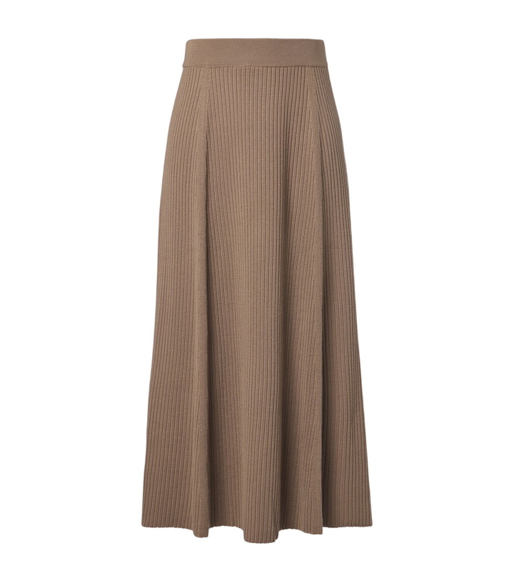 Photo: Joseph Hallie ribbed-knit wool-blend midi skirt