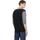 Random Identities Black Wool and Cashmere Morse Code Sweater